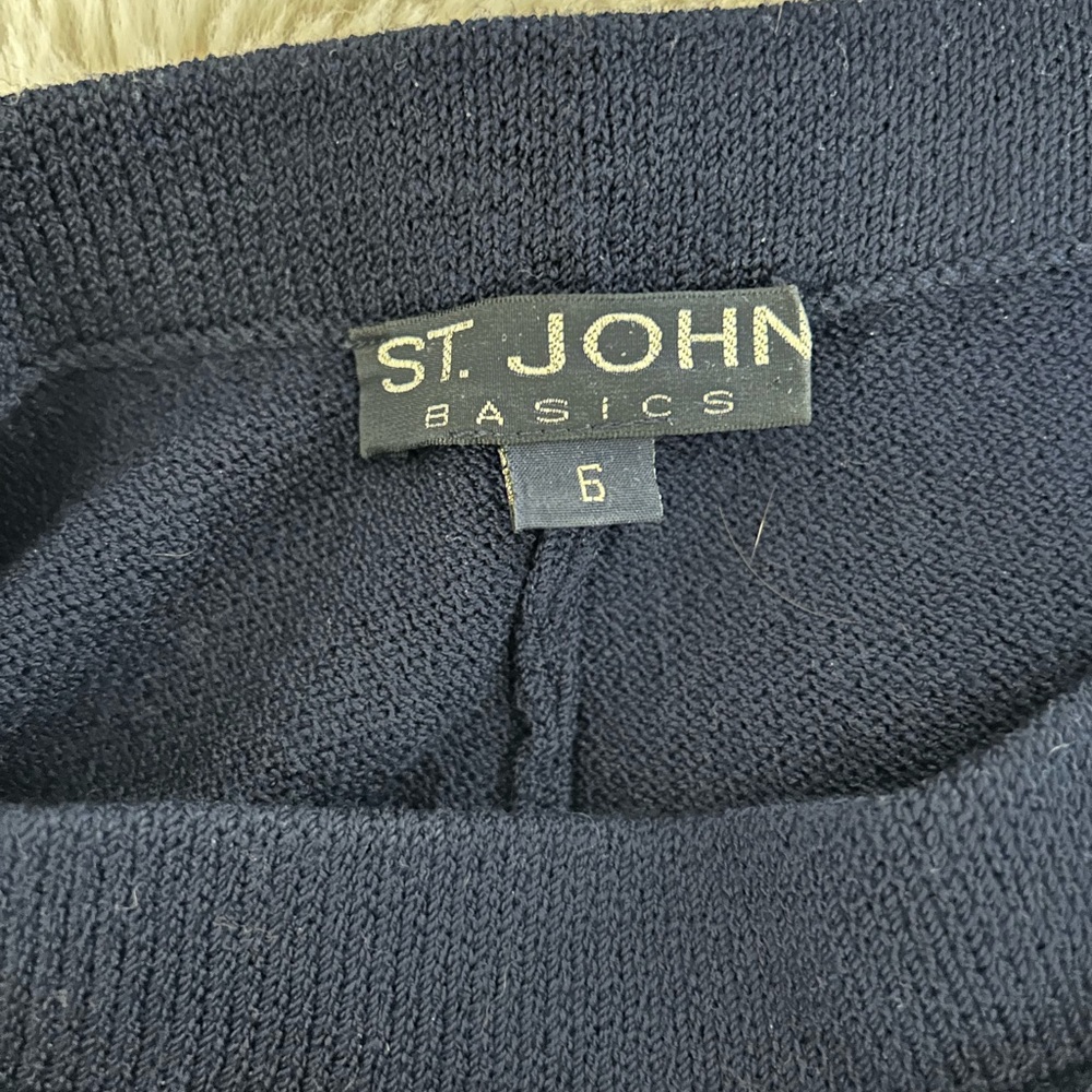 St John Navy Basic Sweater Pants - image 8